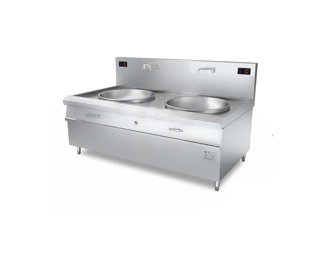 電磁雙頭大鍋炒灶 尺寸:2000x1100x1250mm